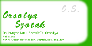 orsolya szotak business card